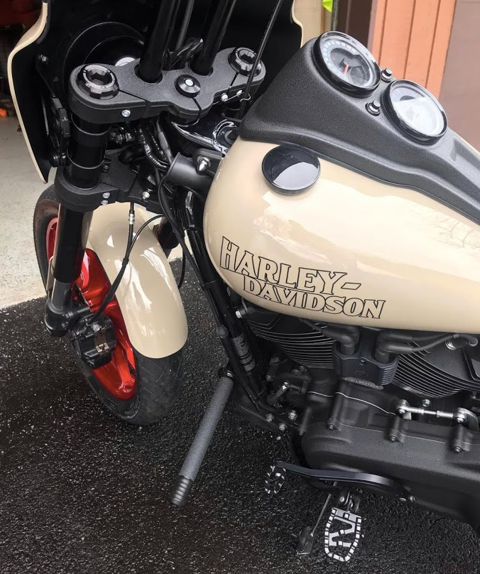 Harley Davidson Gas Tank Decals – Silver Vinyl – Custom Chopper Softail – Set