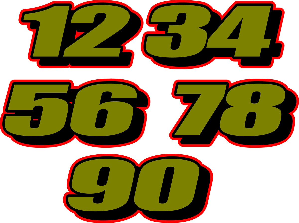 Race Number Decal Sticker Motorcycle Numberplate Vinyl – choicecycle