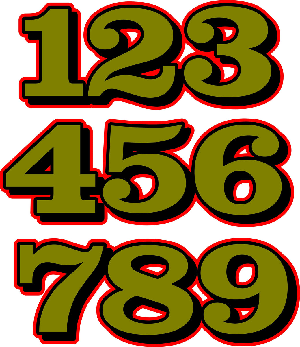 Custom Number Decals by Choice Cycle – choicecycle