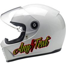 Load image into Gallery viewer, Set of Personalized Helmet Decals: Bolt Style (custom colors)