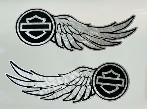 Set of Logo Wing Tank Decals (gold leaf or silver leaf)