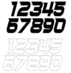 Single Color Number Decals / 3 pack